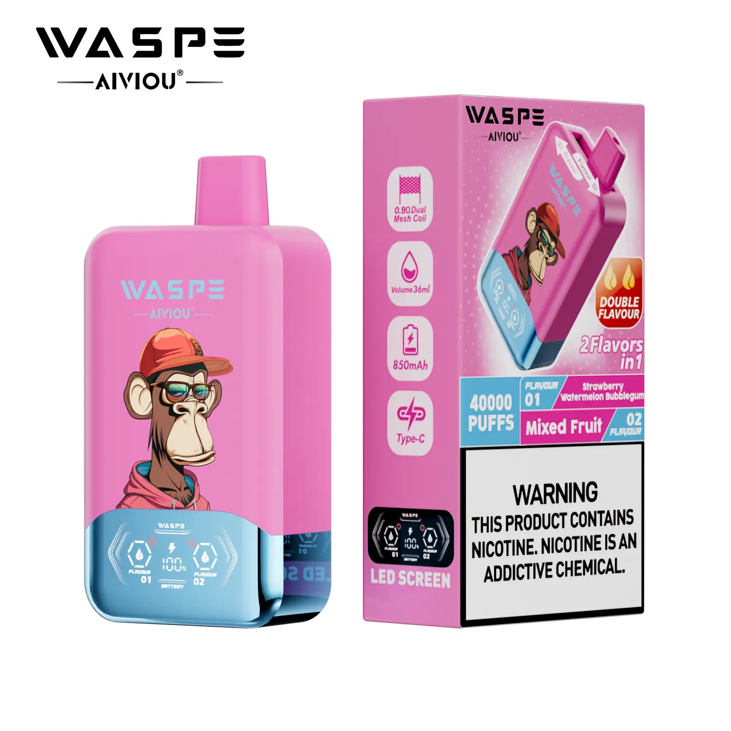 WASPE 40000 puffs Double flavors - Image 2