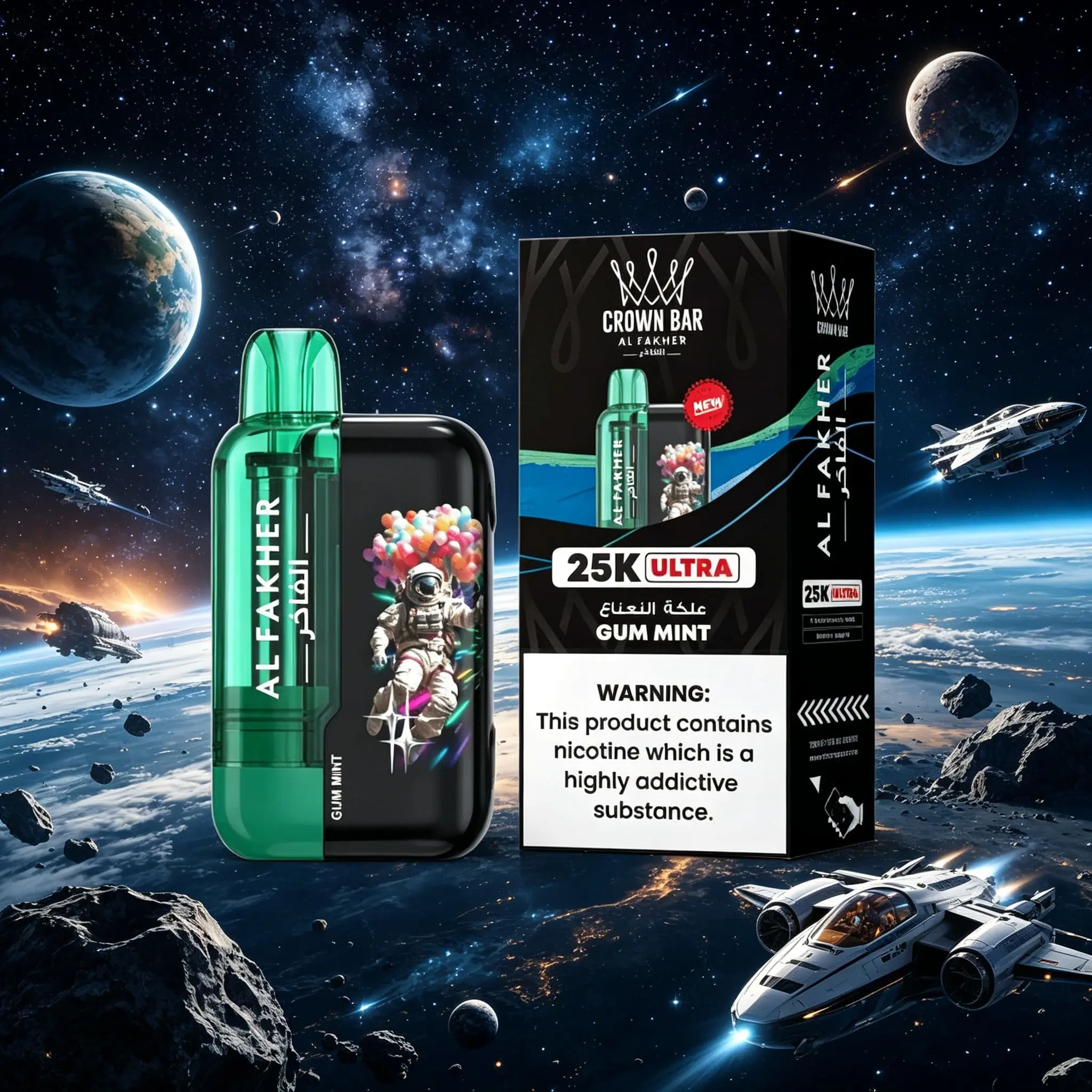 AL Fakher Crown Bar Ultra 25K Puffs - Image 2