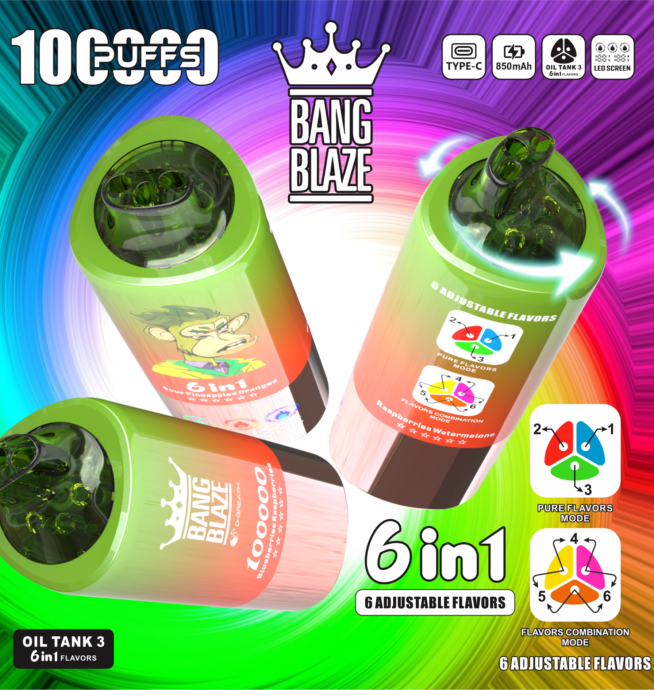Bang Blaze 100000 100K Puffs 6 in 1 Flavors - Image 2